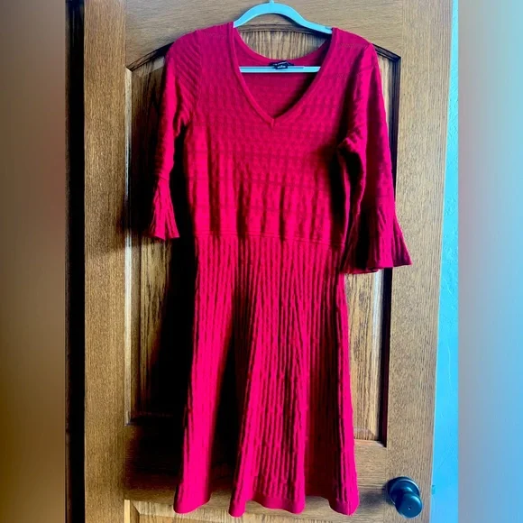 strapless open back dress Chester Sweater Dress ~ Holly Red Knit – Show Me Your Mumu main image 1